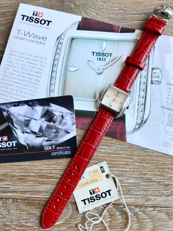 TISSOT LADY T-WAVE DIAMONDS T02136571 - 40 DIAMANTEN - 23mm - T02136571