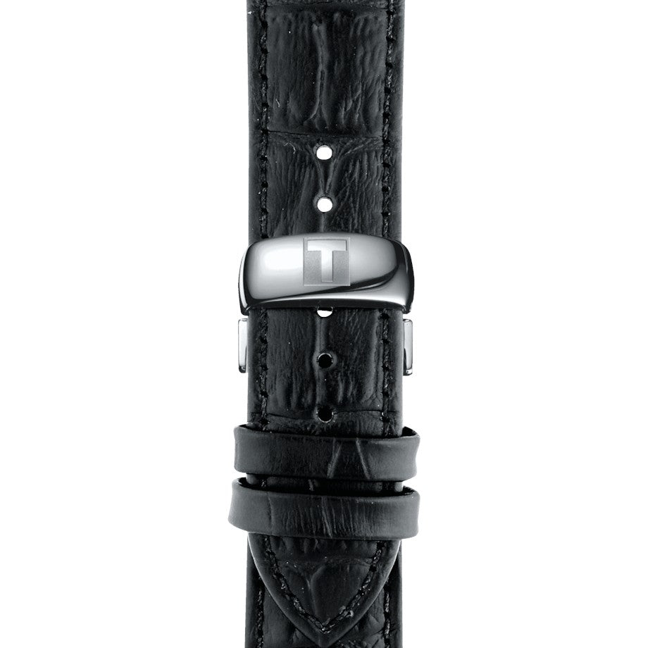 Orologio Tissot TRADITION, Cinturino di pelle e quadrante nero, 42mm - T0636101605800