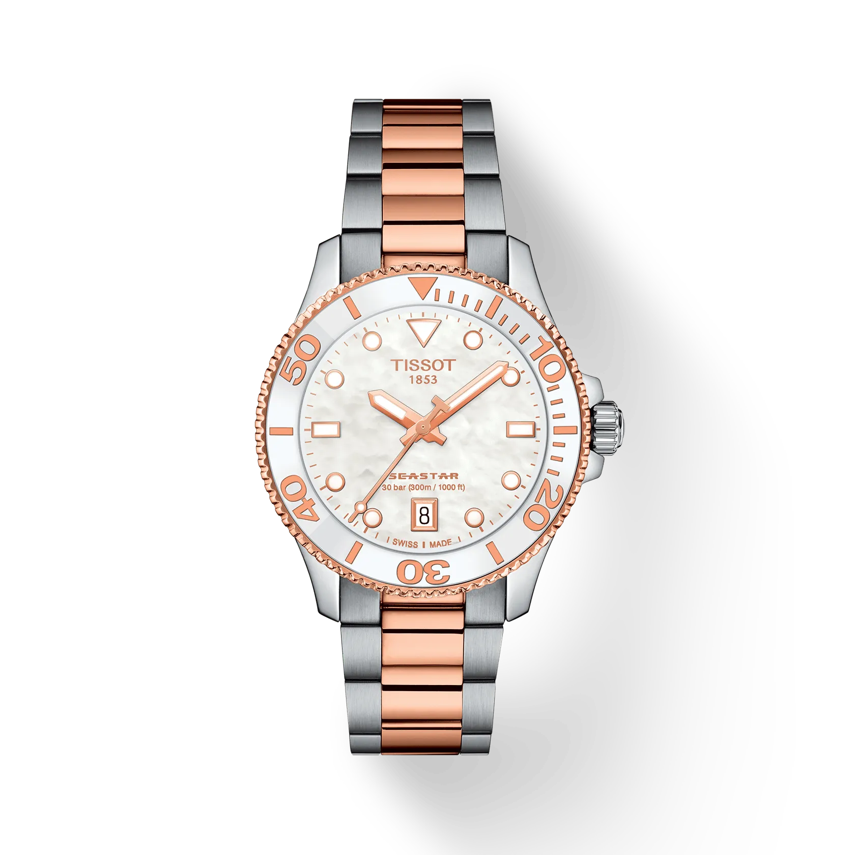 Tissot Seastar 1000 Quarz, Perlmuttzifferblatt, 36 mm – T1202102211100