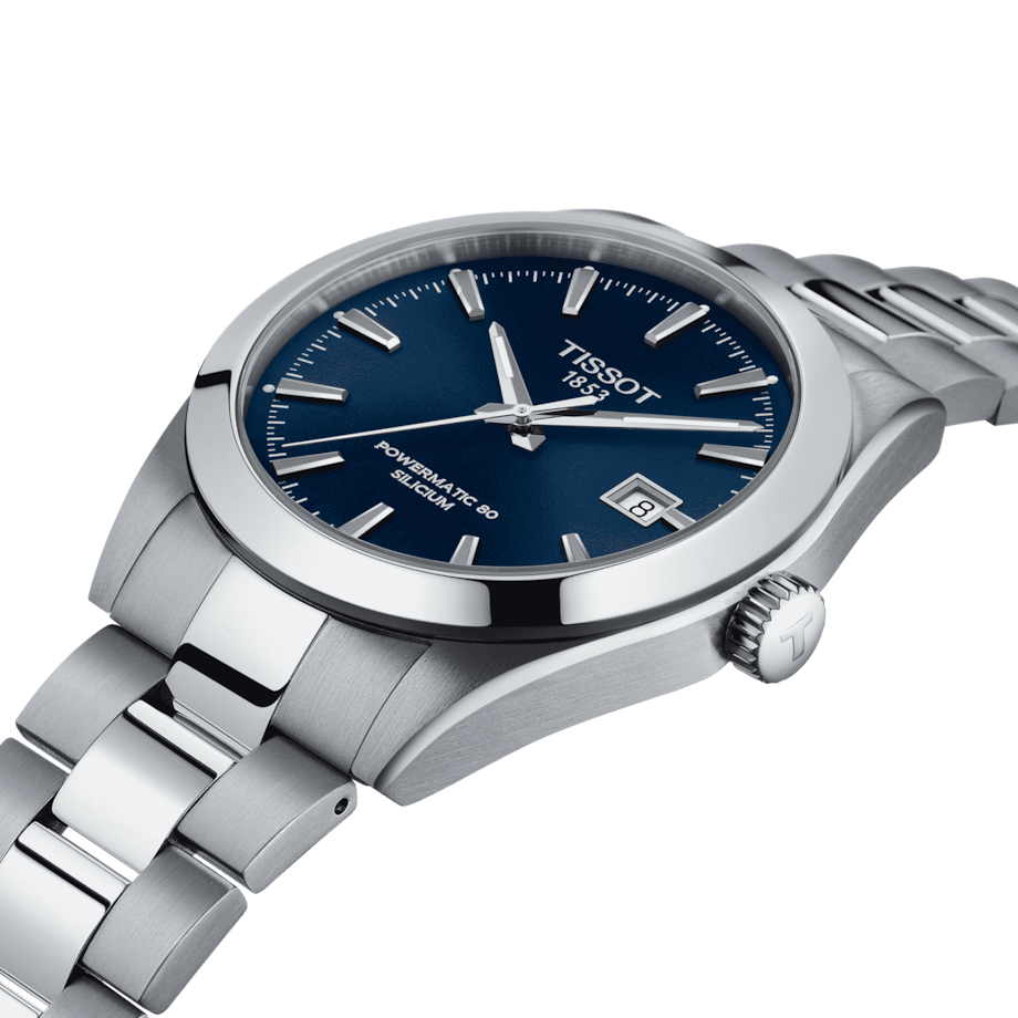 TISSOT GENTLEMAN POWERMATIC 80 SILICIUM, qudrante blu, 40mm - T1274071104100