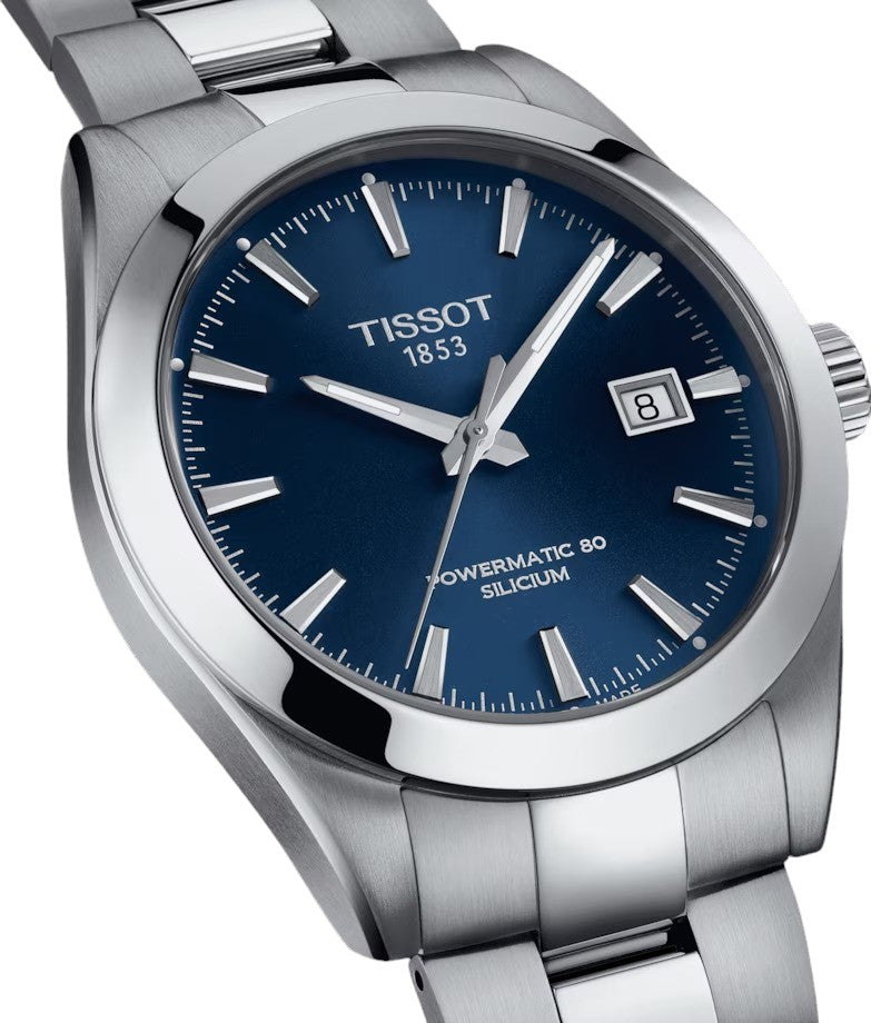 TISSOT GENTLEMAN POWERMATIC 80 SILICIUM, qudrante blu, 40mm - T1274071104100