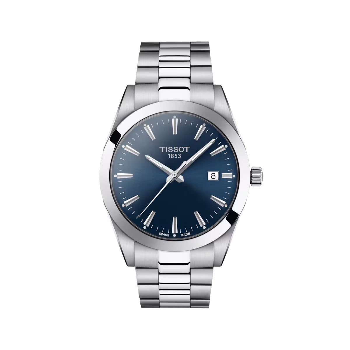 TISSOT GENTLEMAN-UHR, blaues Zifferblatt, 40 mm – T1274101104100