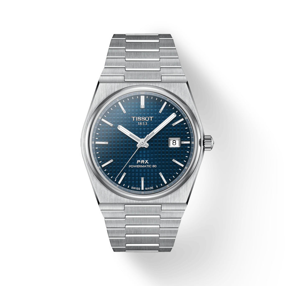 TISSOT PRX POWERMATIC 80, blaues Zifferblatt, 40 mm – T1374071104100