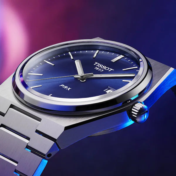 Tissot PRX-Uhr, 40 mm, blaues Zifferblatt – T1374101104100
