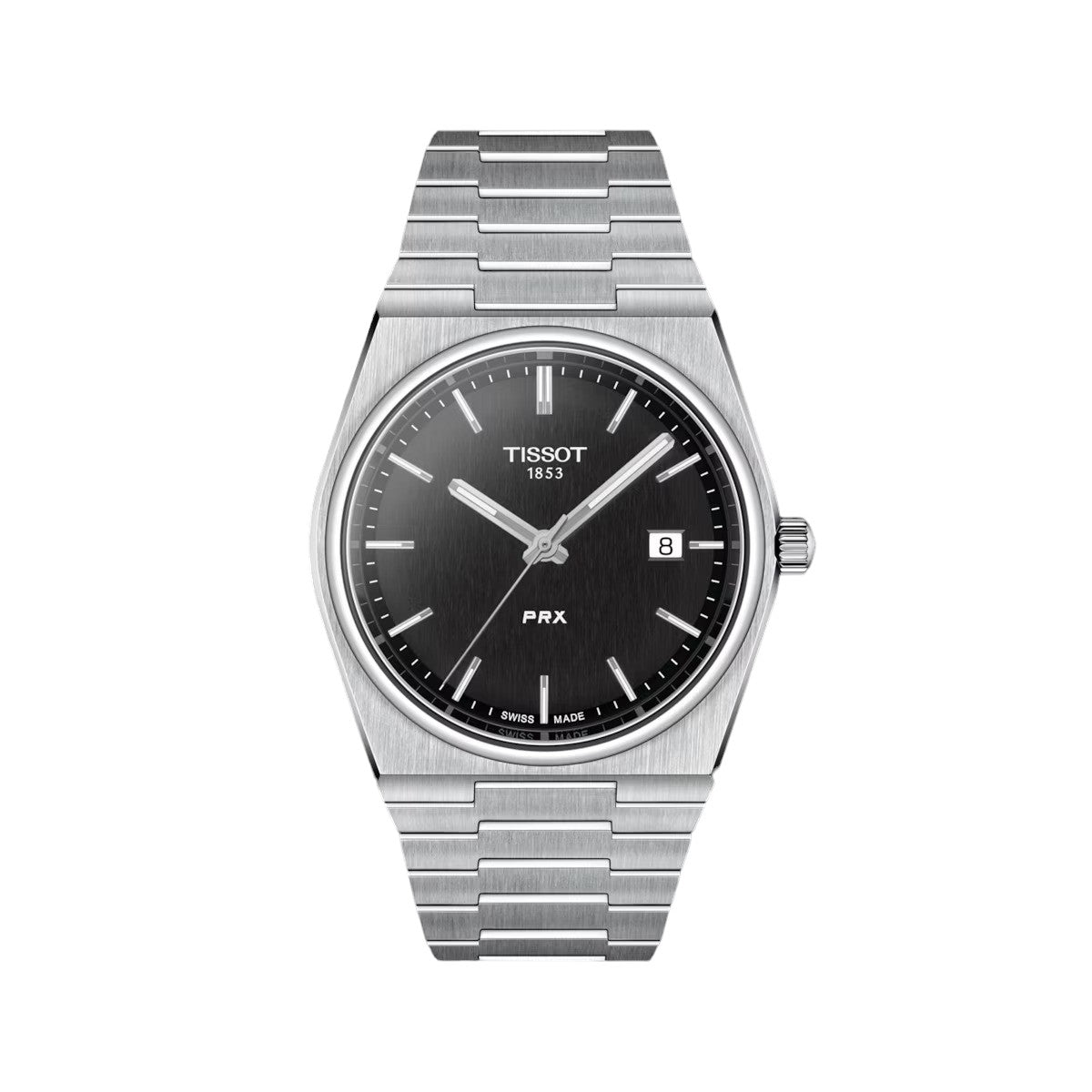 TISSOT PRX Uhr, schwarzes Zifferblatt, 40 mm – T1374101105100