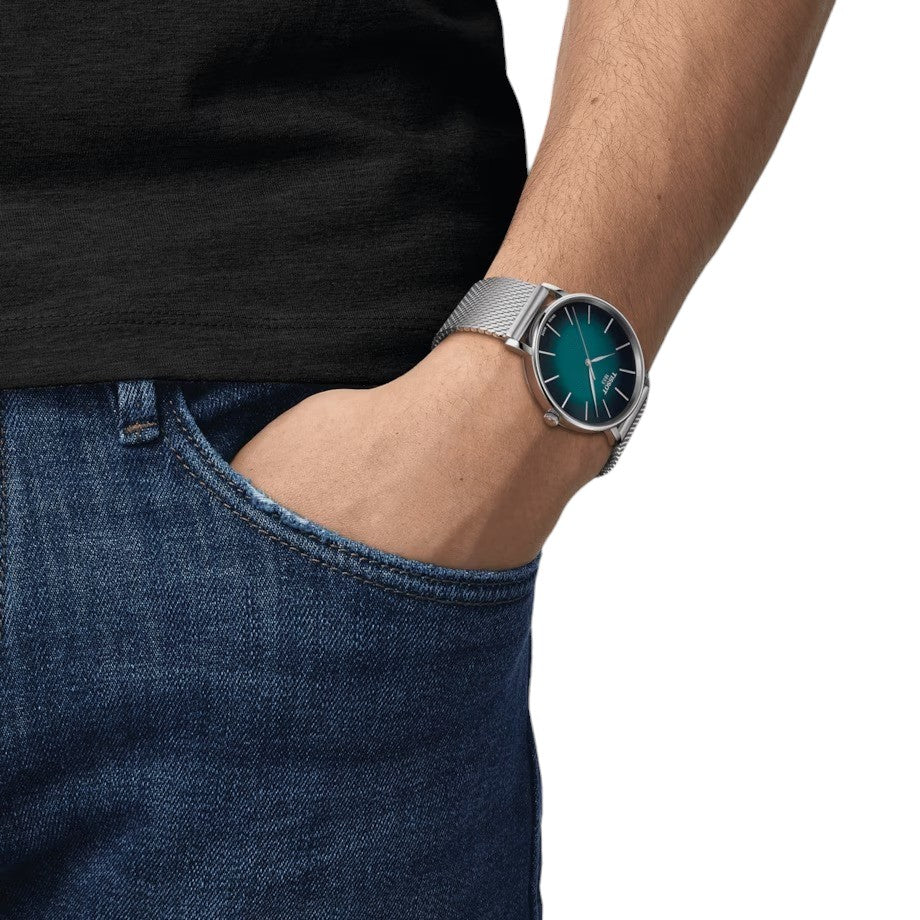 TISSOT EVERYTIME HERRENUHR, Zifferblatt in Farbverlaufsgrün, 40 mm – T1434101109100