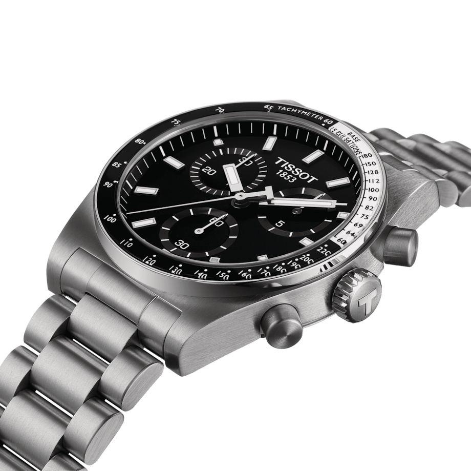 TISSOT PR516 CHRONOGRAPH, SCHWARZES ZIFFERBLATT, 40 MM - T1494171105100