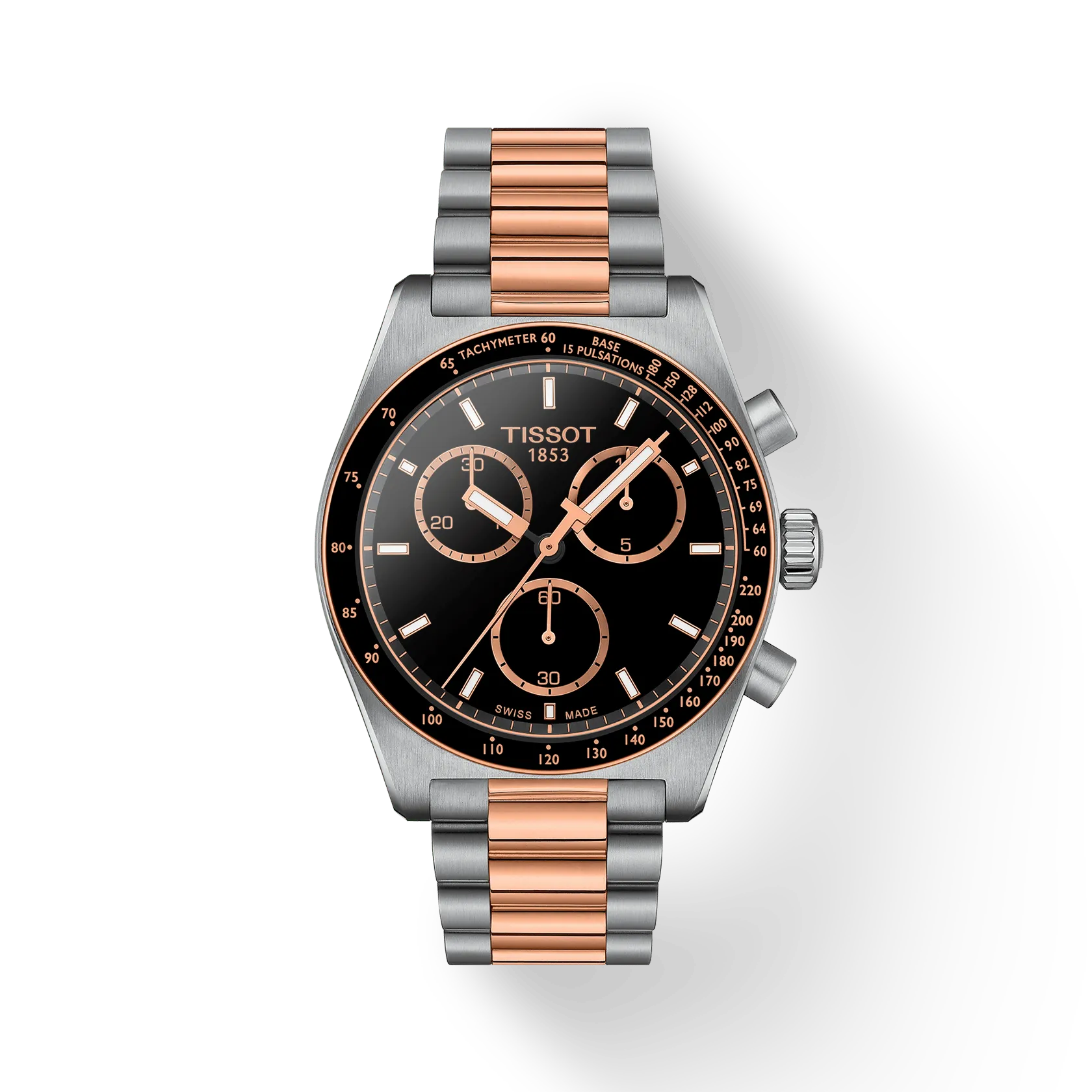 Tissot PR516 Quartz Chronograph, Bicolor quadrante nero, 40mm - T1494172205101