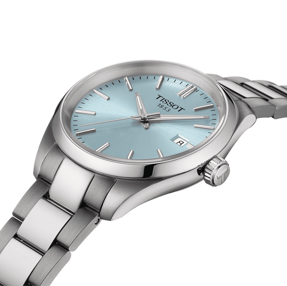 TISSOT PR 100 34MM, eisblaues Zifferblatt - T1502101135100