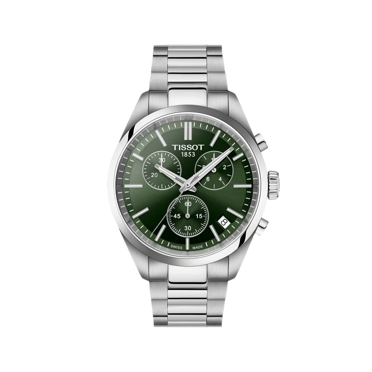 Tissot PR 100 Chronographenuhr, grünes Zifferblatt, 40 mm – T1504171109100