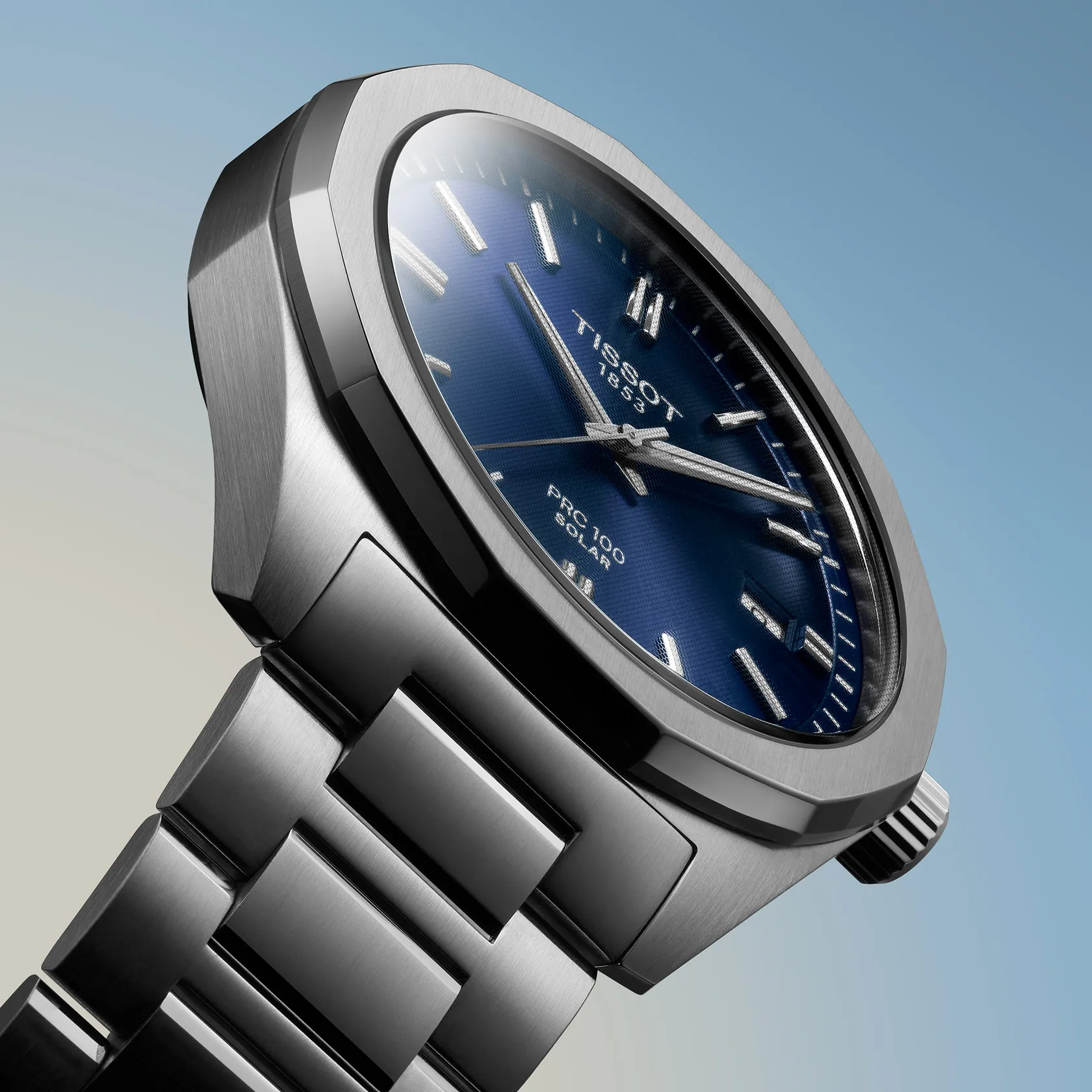 Tissot PRC 100 Solar Quartz, quadrante blu, 39mm- T1514221104100