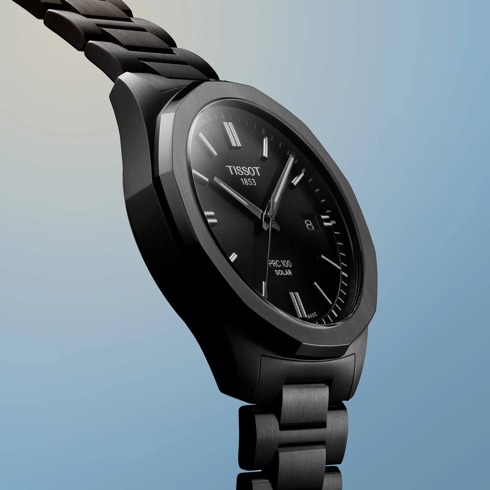 Tissot PRC 100 Solar, total black, 39mm - T1514223305100