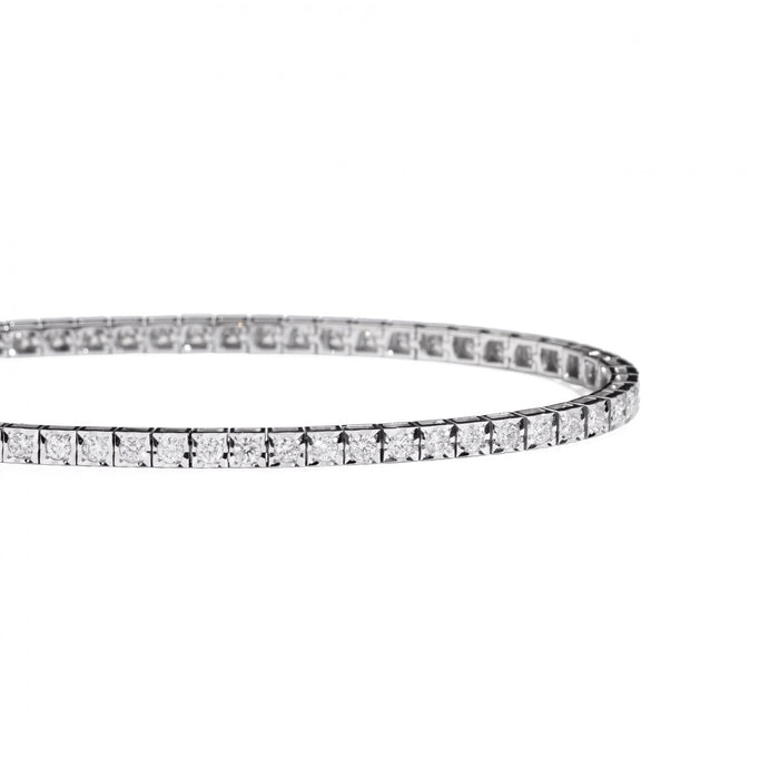 Recarlo TENNIS-Armband, Face Cube-Kollektion, aus Weißgold und weißen Diamanten, 1,00 ct – T39SE885/D-17