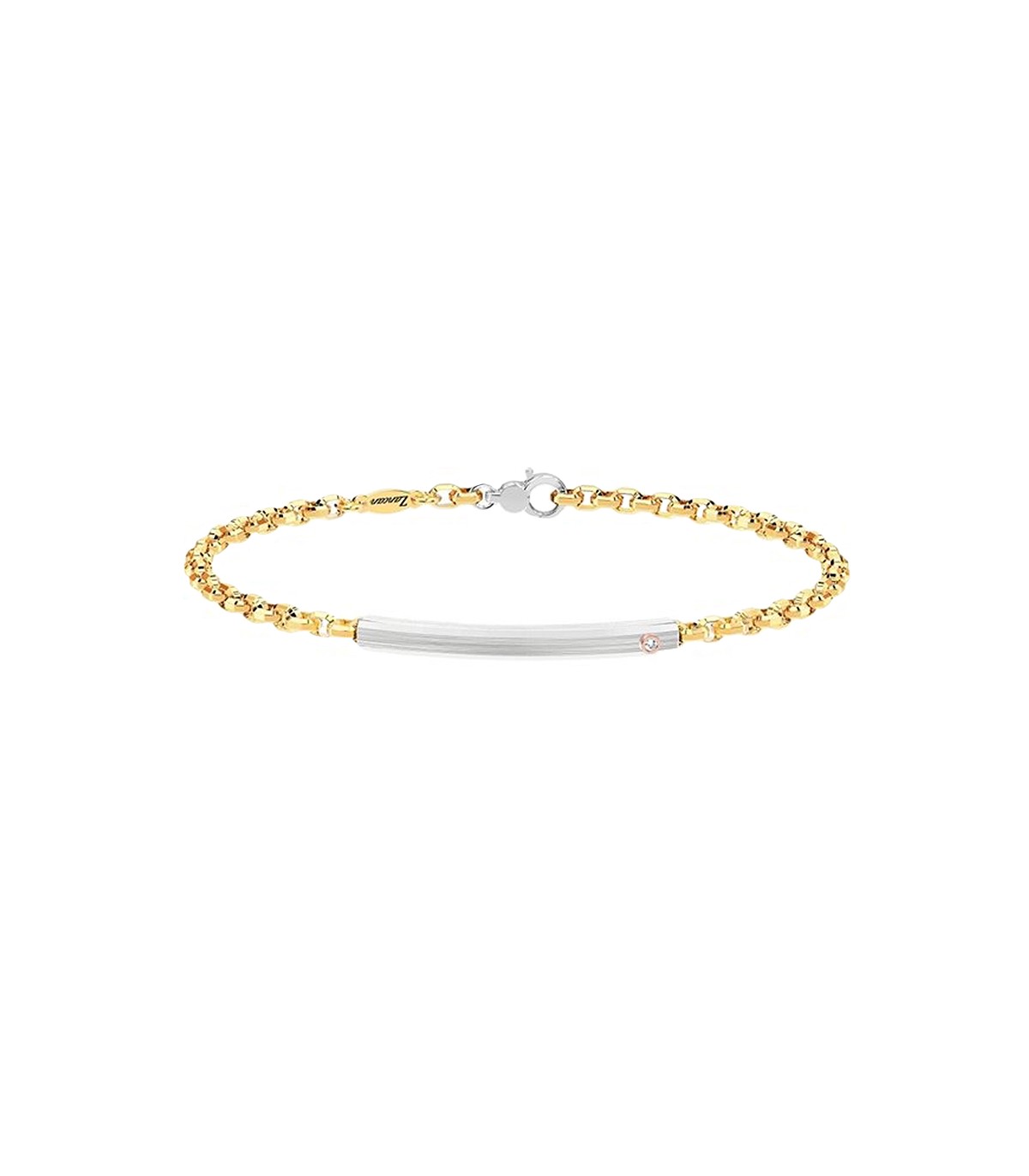 Zancan Herrenarmband – Insignia Gold aus 18 Karat Gelbgold mit 0,02 Karat Diamant – UB006GB