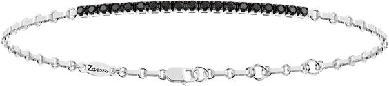 Zancan Insignia Gold Herrenarmband, aus Weißgold und schwarzen Diamanten – UB025B