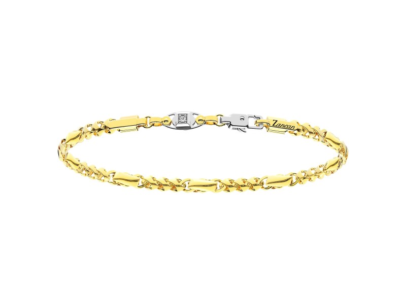 Zancan Herrenarmband – Insignia Gold aus 18 Karat Gelbgold mit 0,03 Karat Diamant – UB063GB