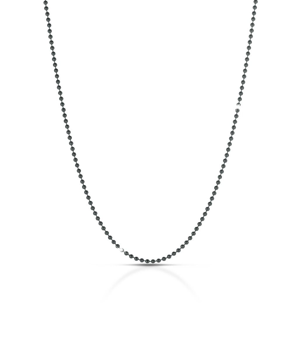 HERREN-ADD-KETTE AUS SILBER UND RUTHENIUM - LBU005A