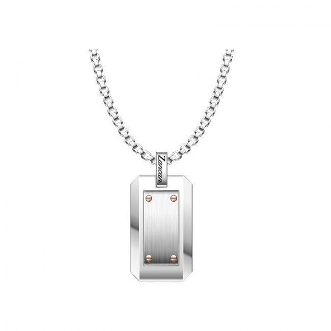 Zancan Necklace in Steel with Zircons - EHC174