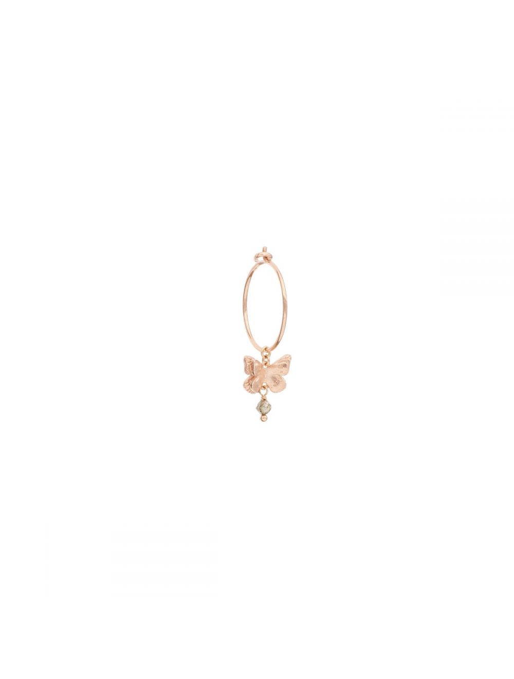 MONORECCHINO PAPILLON CERCHIO IN ORO ROSA - ORPAP91D