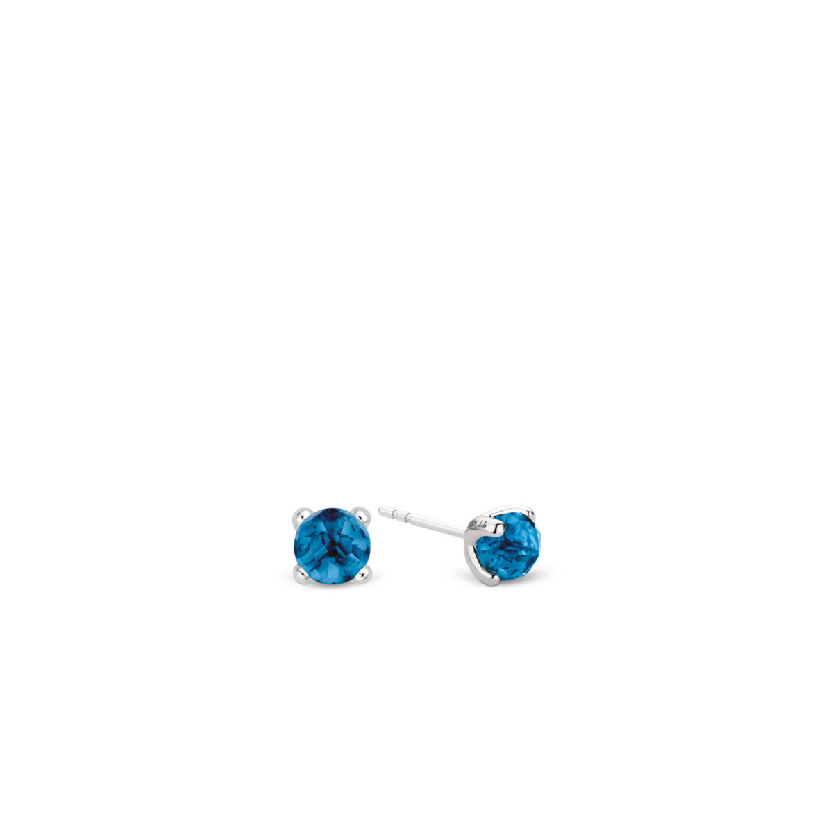Orecchini argento dorato con pietra celeste - 7768DB