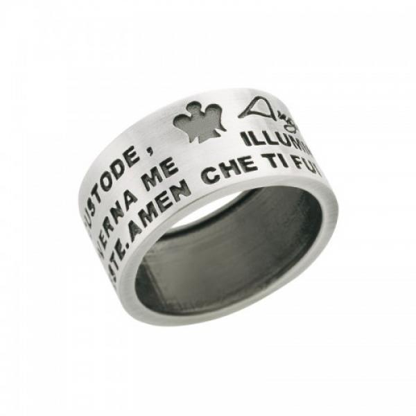 Anello unisex Angelo di Dio in argento 925 - GIA162
