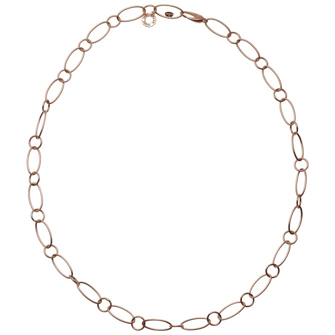 Collana Chantecler in oro rosa maglie ovali e tonde - 35159