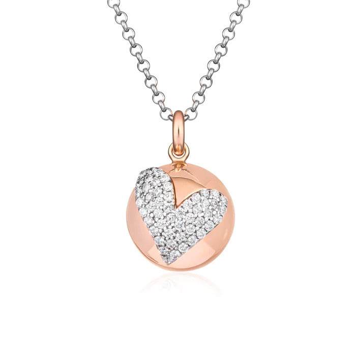 NECKLACE CALLING ANGELS IN SILVER AND ZIRCONIA - SFA157