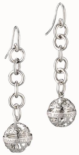 Silberne Kugelohrringe aus der Angels-Kollektion - SFA41