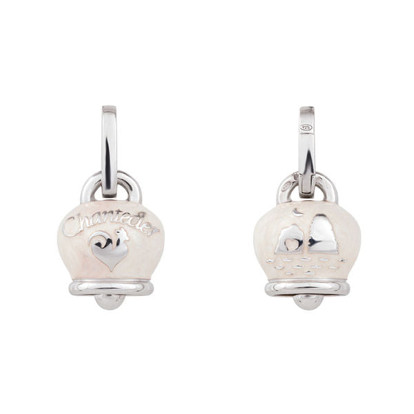 Mittlerer Anhänger aus der Chantecler Et Voilà-Kollektion aus Silber und weißem Emaille – 31762