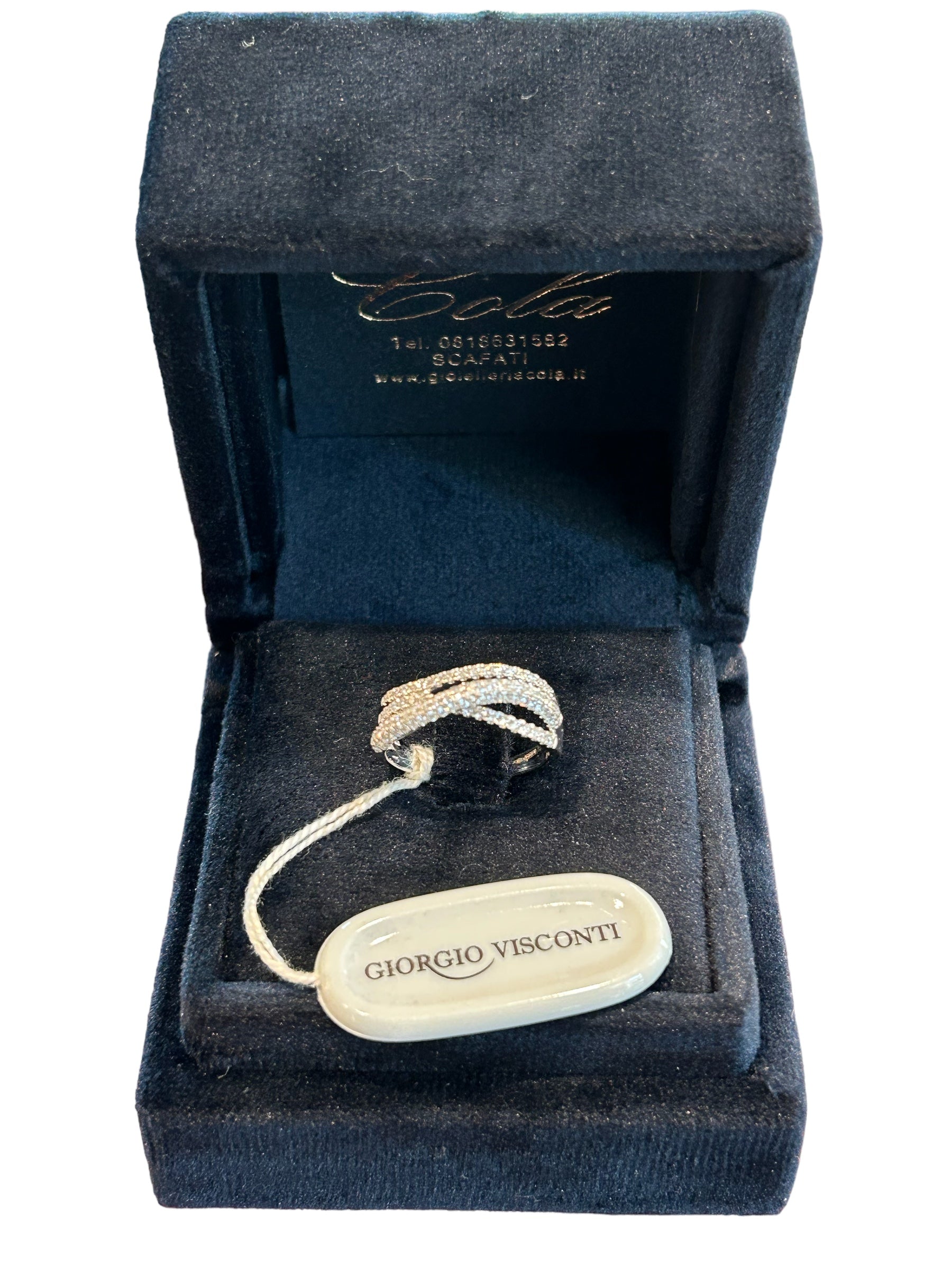 Anello oro bianco con diamanti, 0.62ct - ABX14399