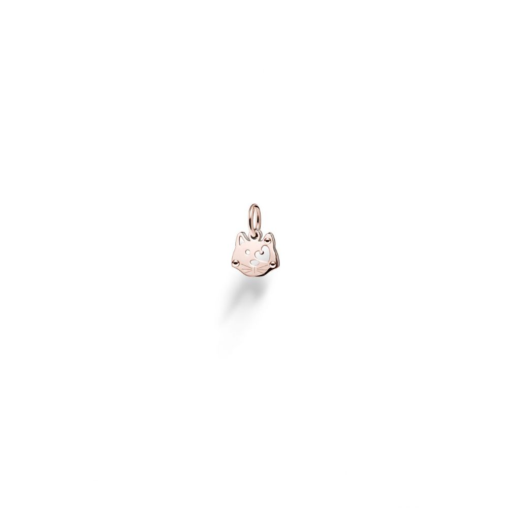 Le Bebè Charm in Roségold und Silber mit Lock Your Love Kitten – LBB167
