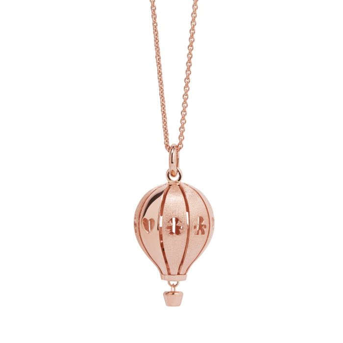SUONAMORE PENDANT IN POLISHED/SATIN ROSE GOLD PLATED SILVER - SNM054