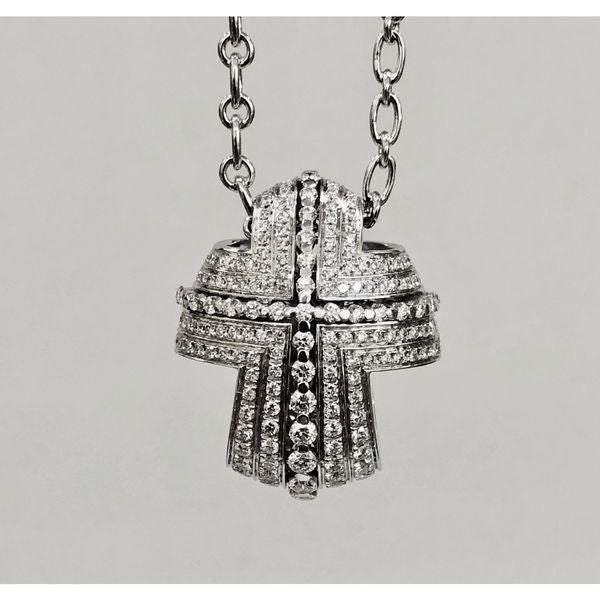 RECARLO LUCREZIA KREUZKETTE AUS WEISSGOLD UND DIAMANTEN ZT 339/B