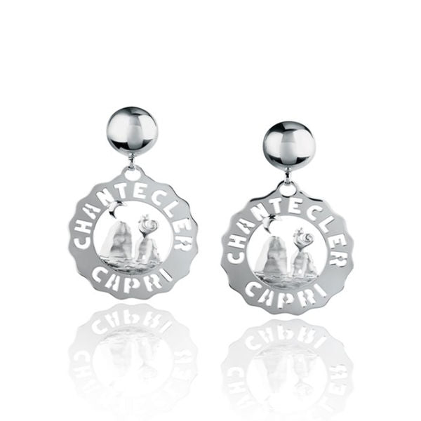 Orecchini Chantrecler piccoli in argento, collezione Logo Faraglioni - 38915