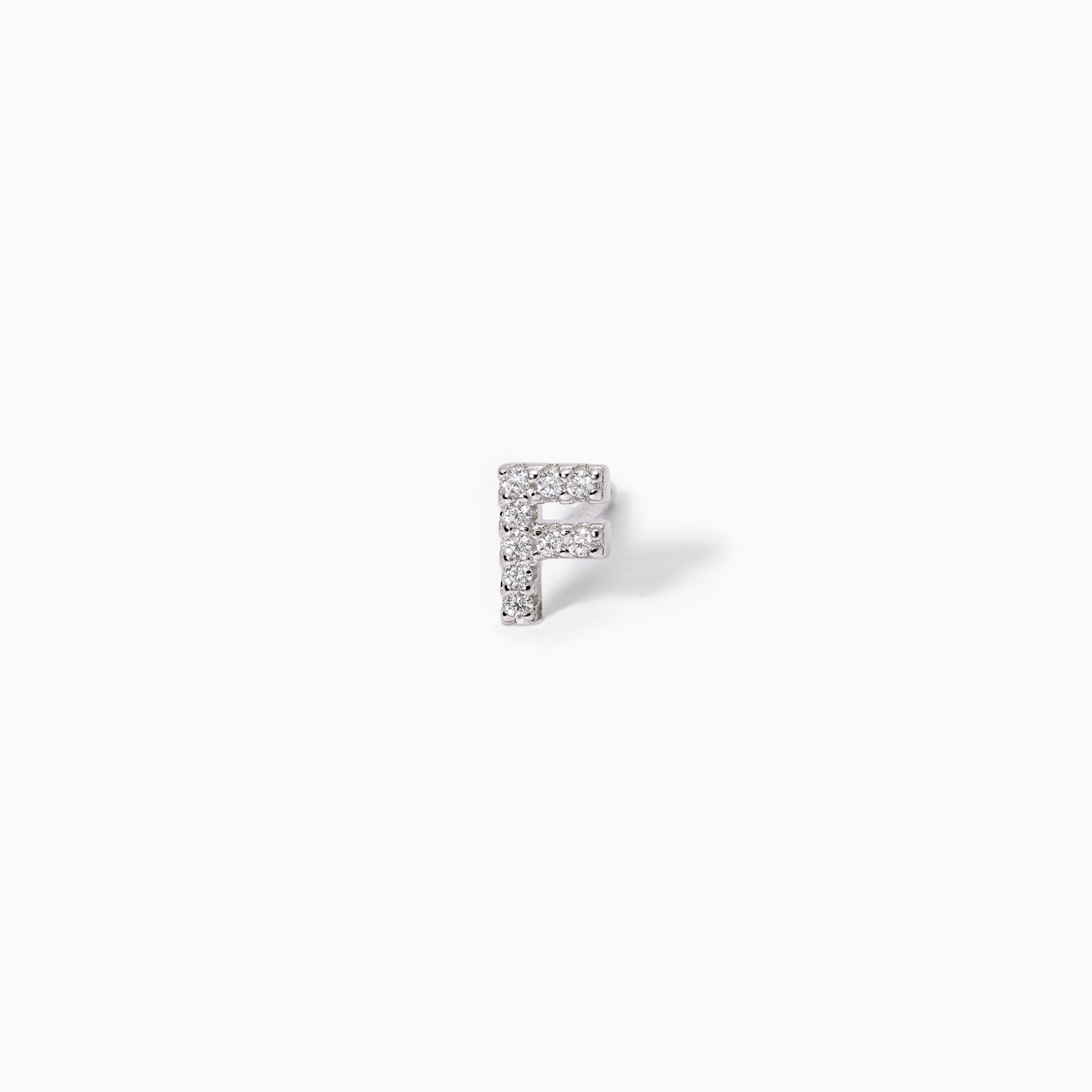 Mabina Donna – Ohrring mit einzelnem Buchstaben „F“ – 563569F