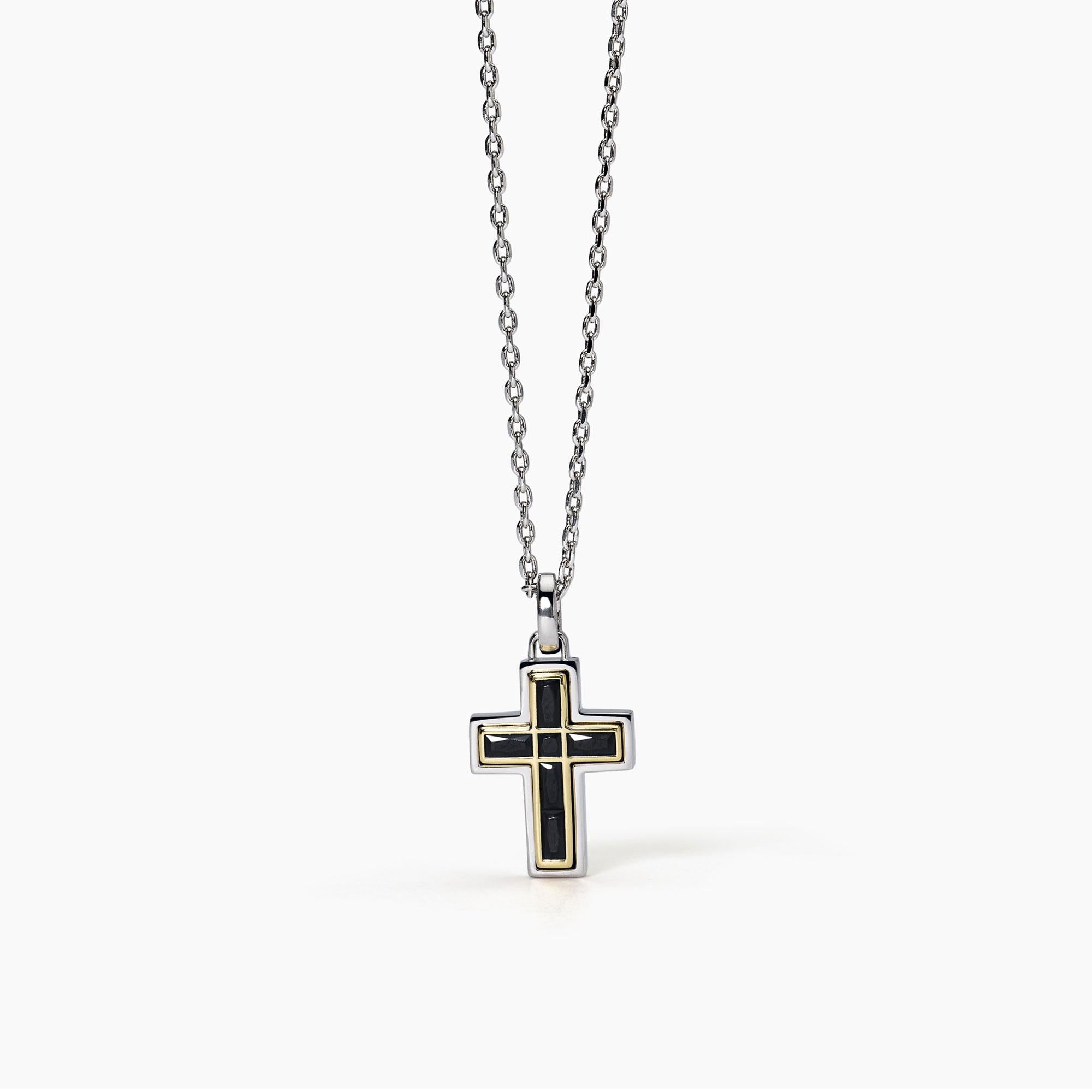 Mabina Uomo - MYSTICAL Kreuz Silber Halskette - 553636