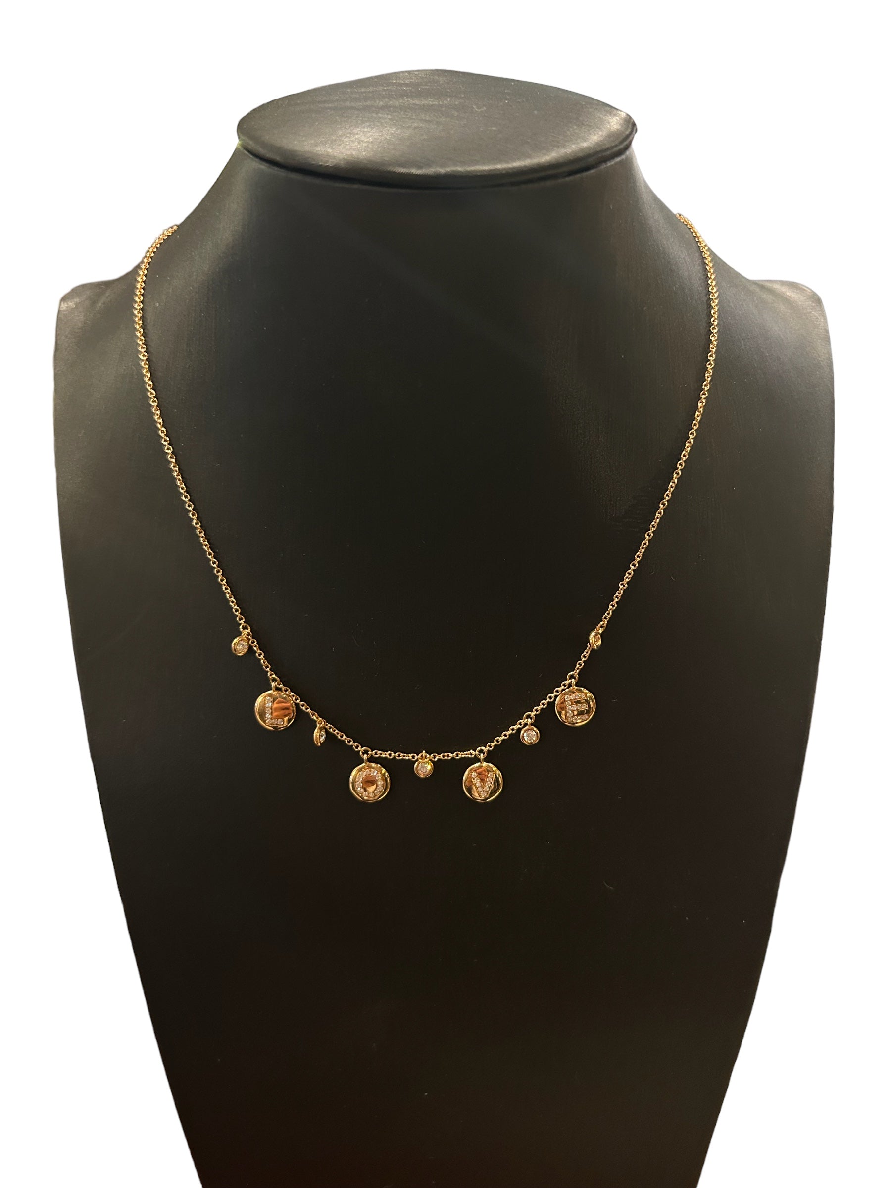 LOVE Halskette aus Roségold und Diamanten – 1081C04DP
