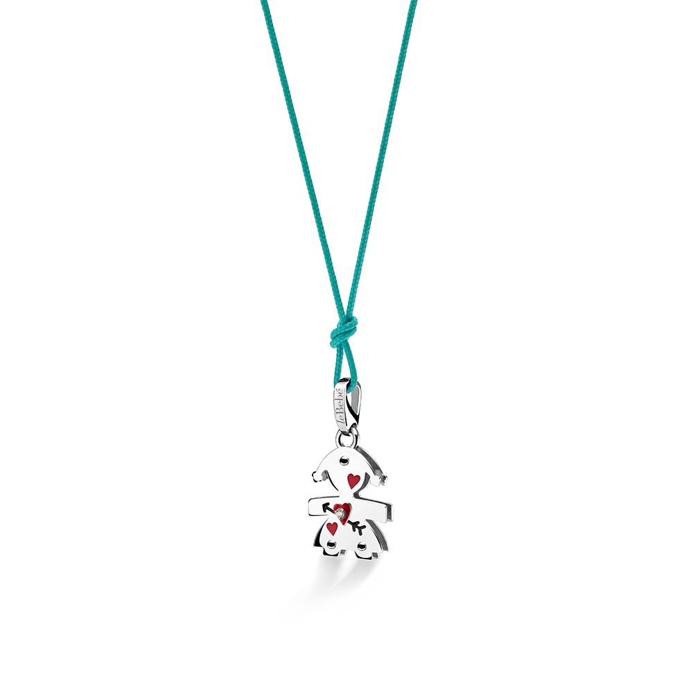 Le Bebé Weißgold-Anhänger für Mädchen mit Diamant | Herz – Lovely – LBB583
