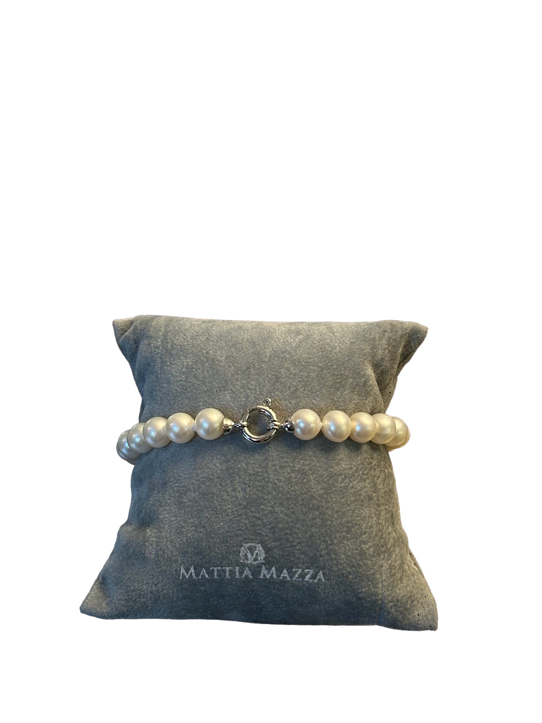 Mazza – 7,5–8 mm Süßwasserperlen-Silberarmband – BR SÜSSWASSER 7,5–8