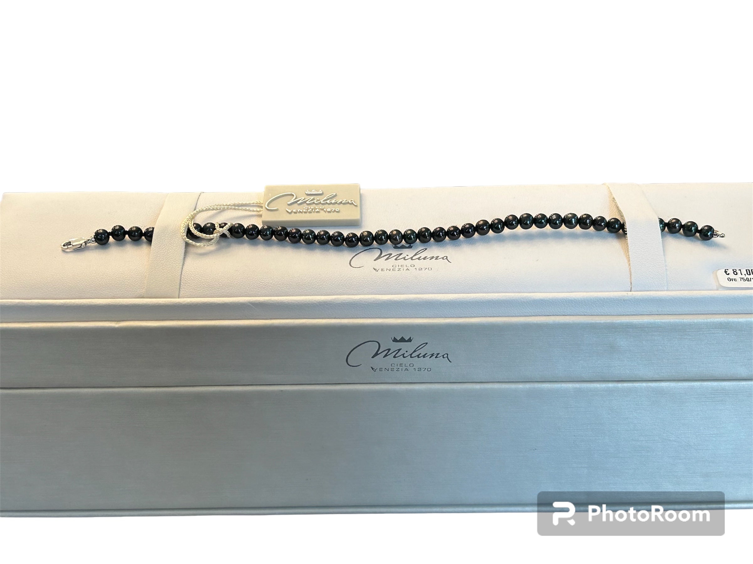 Armband aus Onyx und 18 Karat Weißgold - 1MPI445_18NLB95