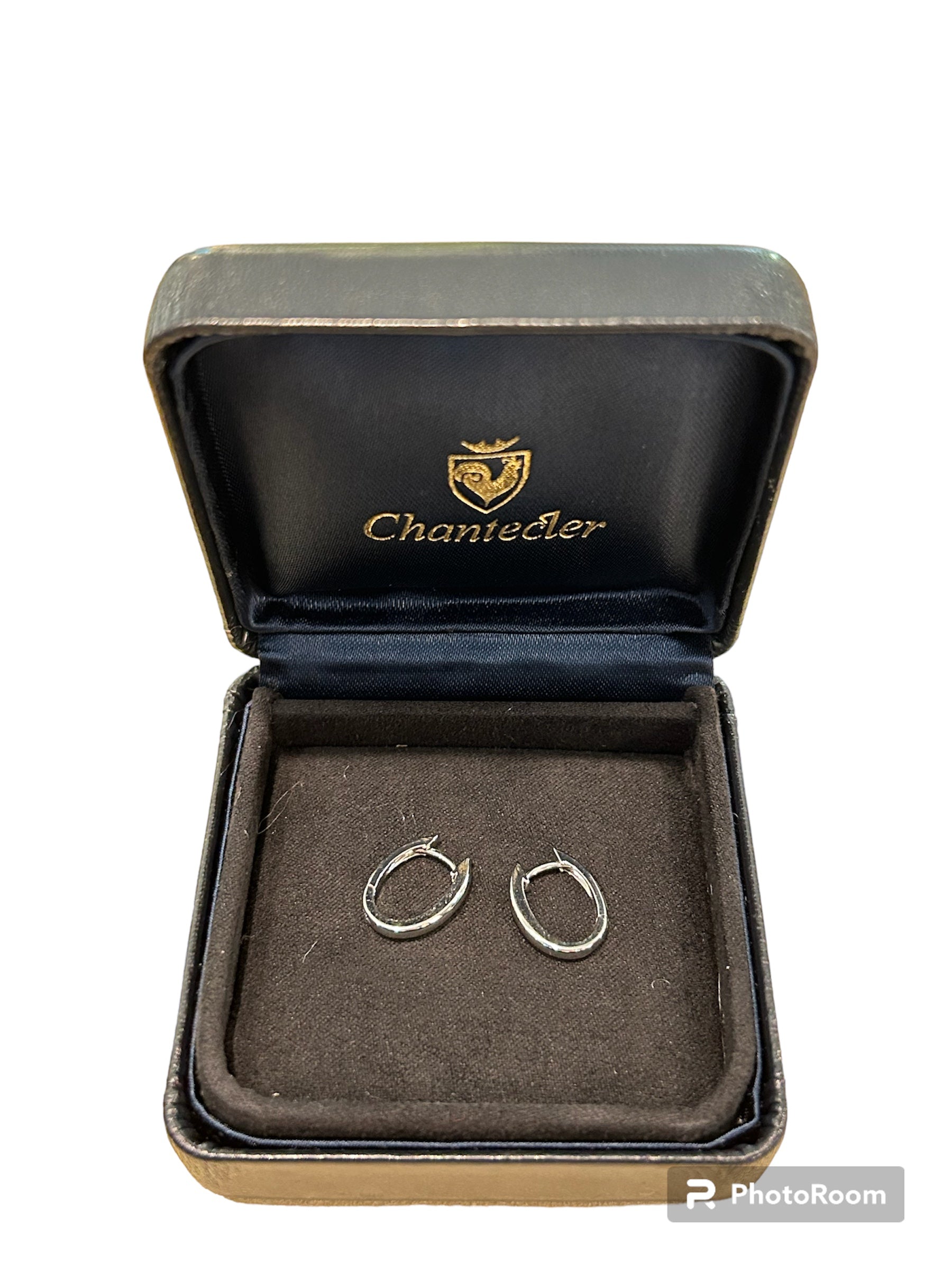 Coppie di cerchietti per orecchini in oro bianco lucido 18kt - 18363
