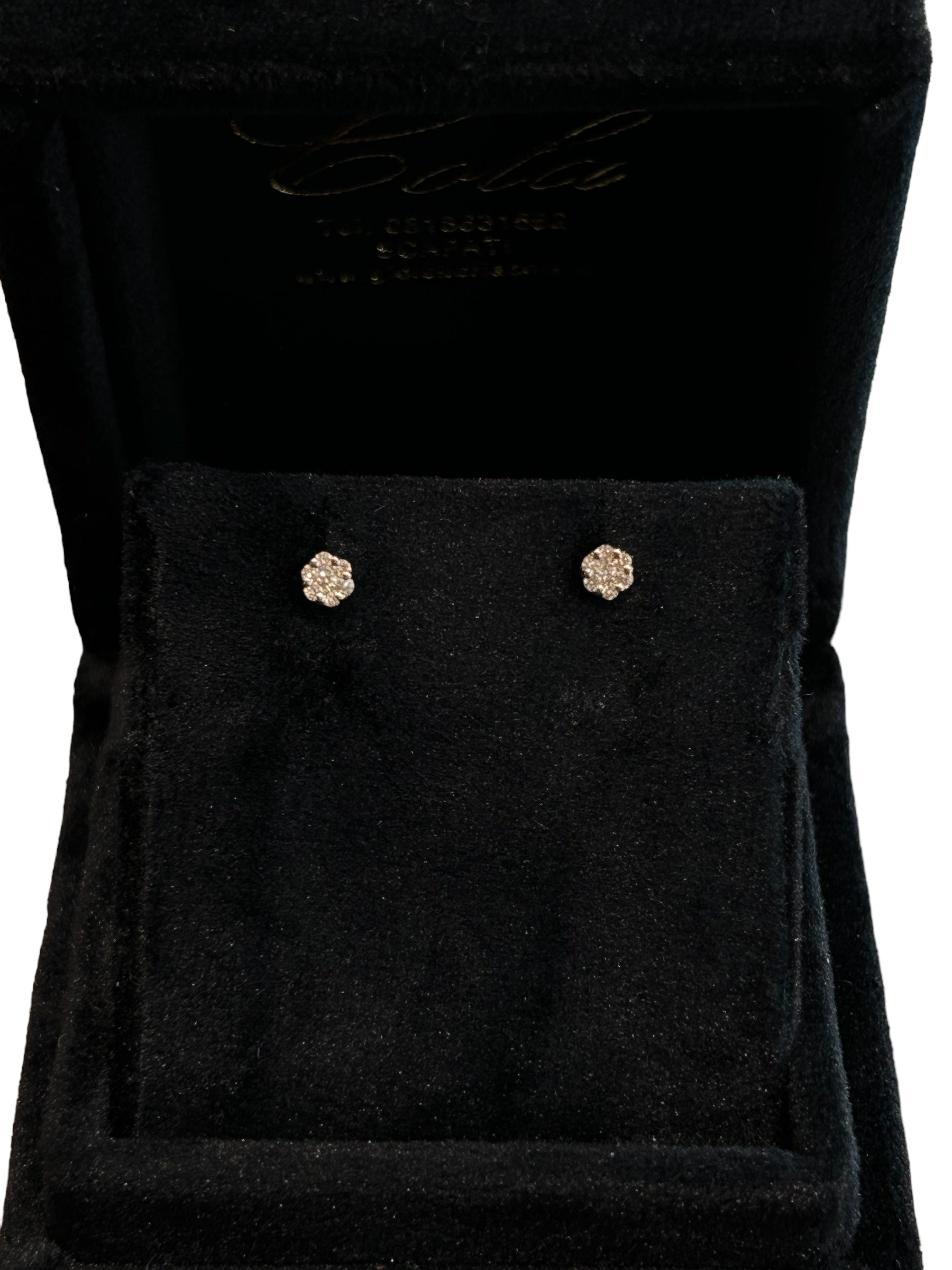 Diana - Ohrstecker aus Weißgold und Diamanten, 0,13 ct - OR MAGIC 06-1