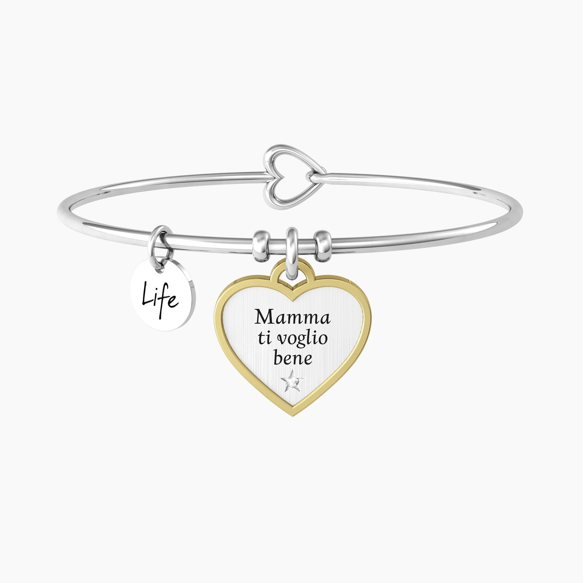 Kidult Mom Armreif mit Herzanhänger | ICH LIEBE DICH, MAMA - 732139