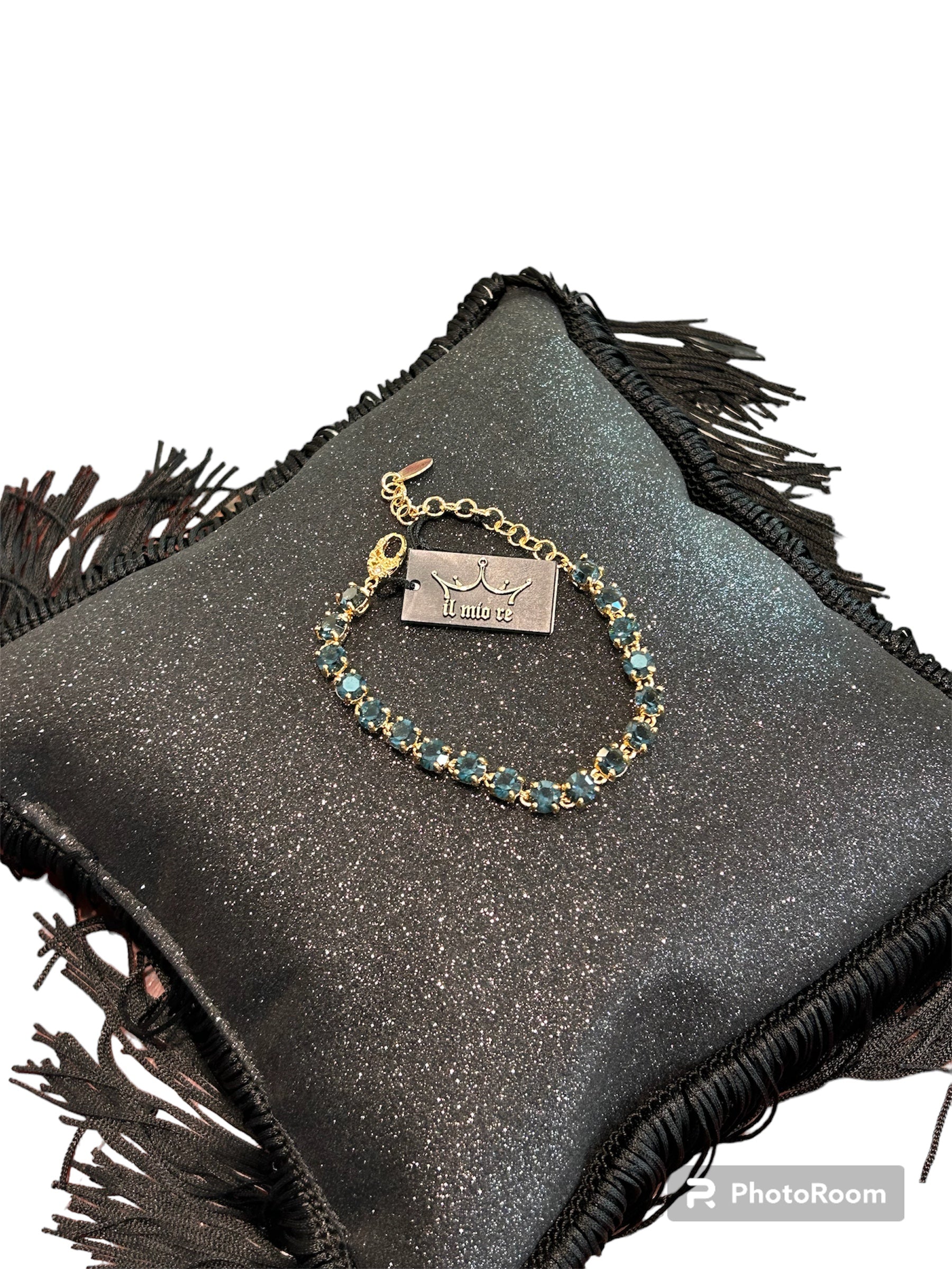 My King – Armband aus vergoldeter Bronze mit blauem Saphir – ILMIORE BR 020 GZ