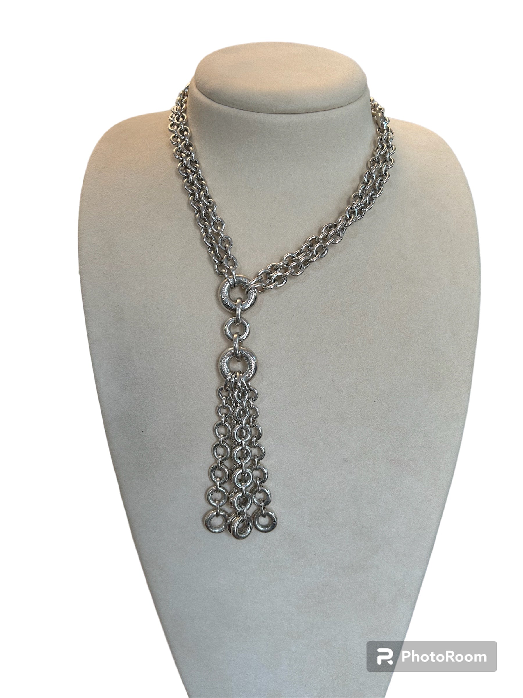 Collier sautoir argent 100 cm - 34490