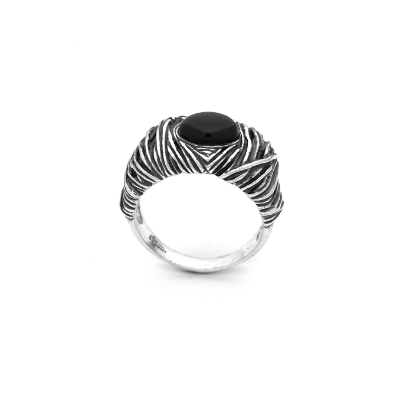 Bond onyx ring for men - 10694