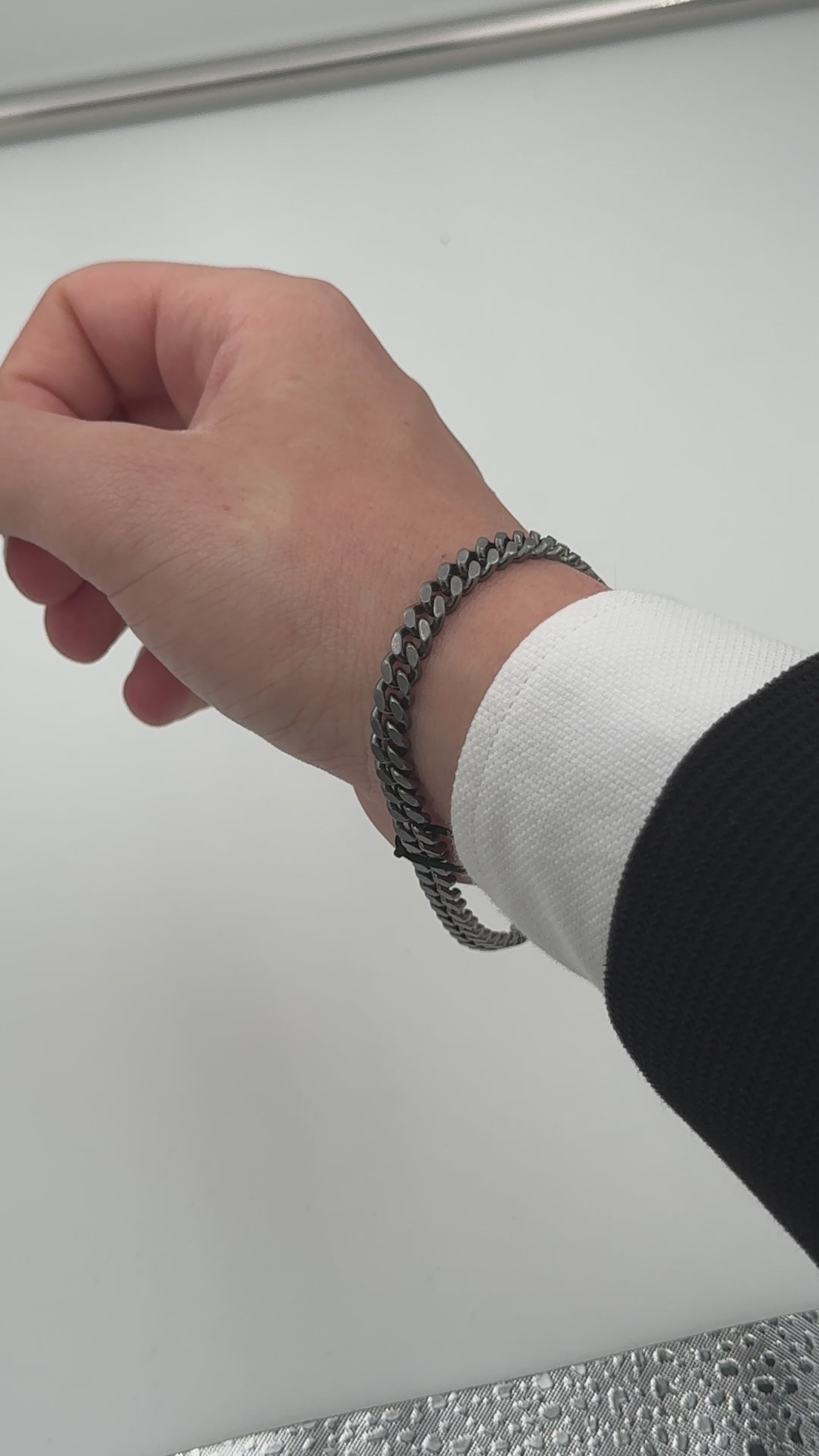 Bracciale Zancan da uomo in argento brunito, collezione Cosmopolitan - EXB659-N