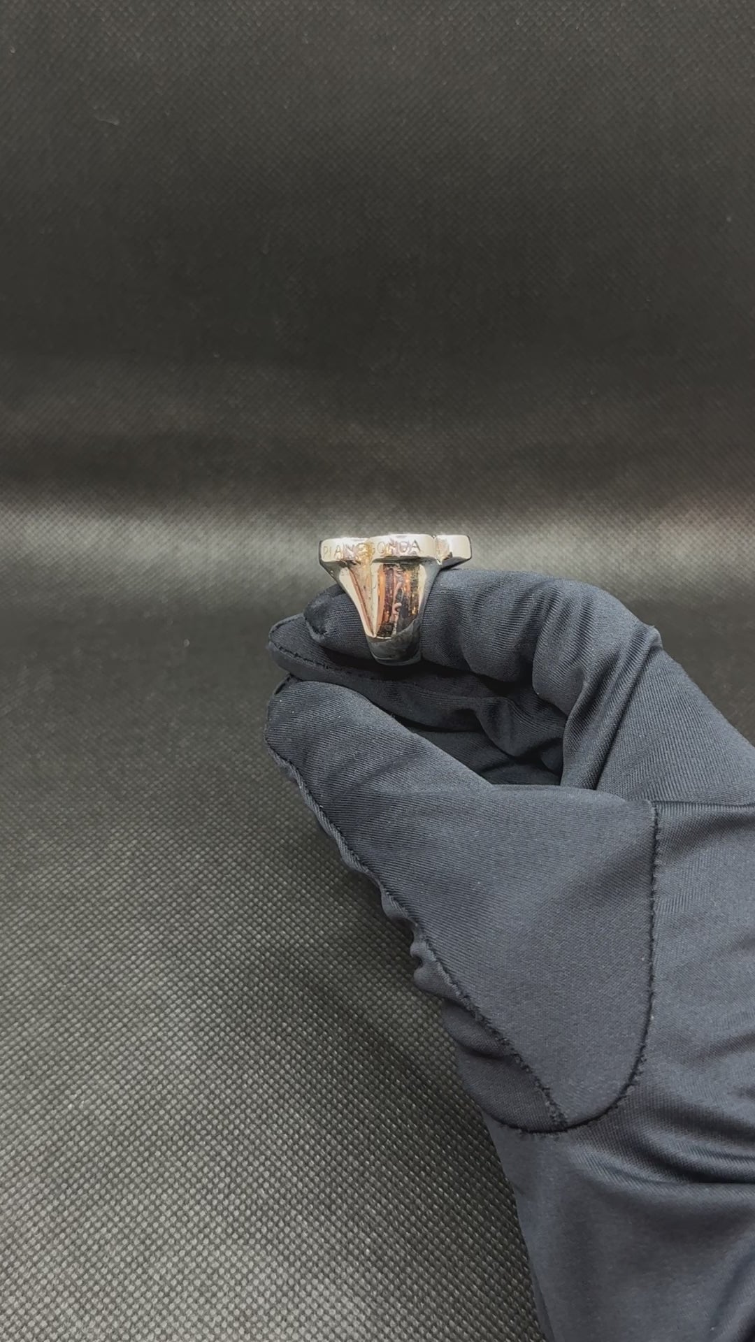 Pianegonda women's silver ring, VERITAS collection, with hammered effect - AA010143