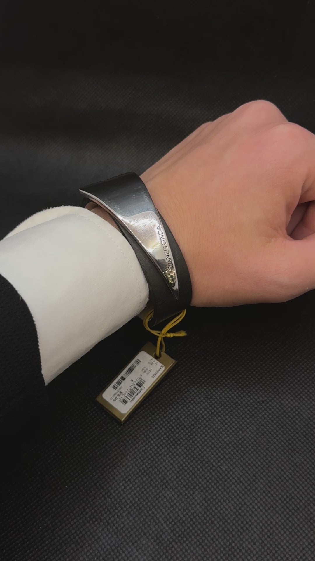 Pianegonda Silberarmband, Veritas Kollektion, in Leder und Silber - BA010532