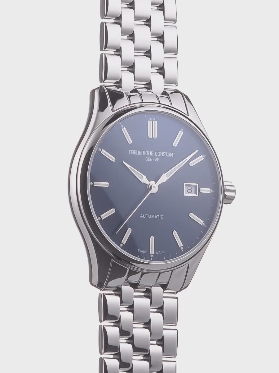 Frederique Constant Uhr, Classics Index Automatic, blaues Zifferblatt, 40 mm – FC-303NN5B6B